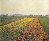 Yellow Wall Art - The Yellow Fields at Gennevilliers